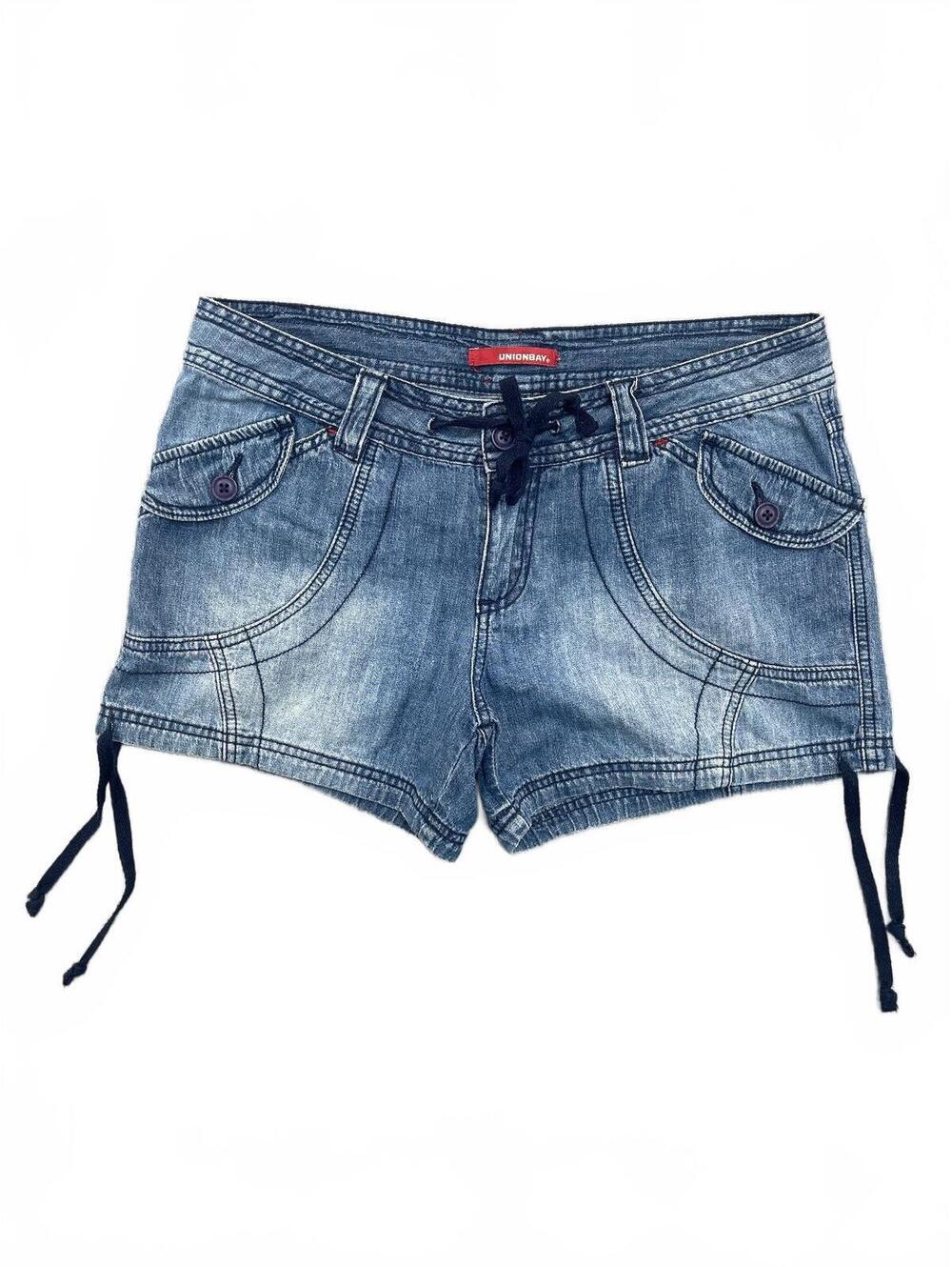 UNIONBAY Vintage Y2K Jean Shorts Womens Medium Low Rise Medium Wash Cargo
